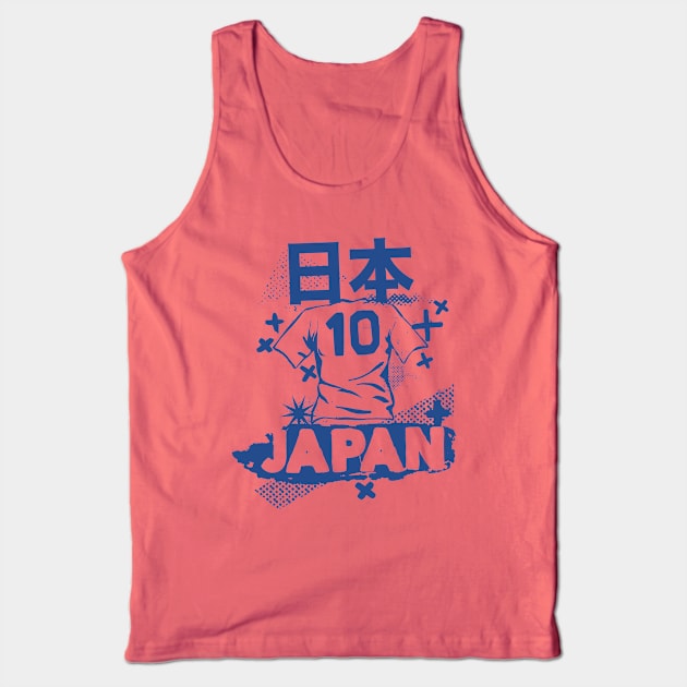 Vintage Japanese Football // Retro Grunge Japan Soccer Tank Top by SLAG_Creative